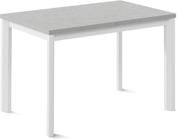 Кухонный стол раздвижной Нагано-3L (ноги металлические белые, светлый цемент) в Йошкар-Оле
