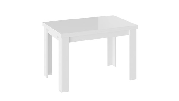 Стол раздвижной Норман тип 1, цвет Белый/Стекло белый глянец в Йошкар-Оле - изображение