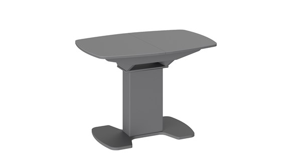 Кухонный стол раздвижной Портофино (СМ(ТД)-105.01.11(1)), цвет Серое/Стекло серое матовое LUX в Йошкар-Оле - изображение