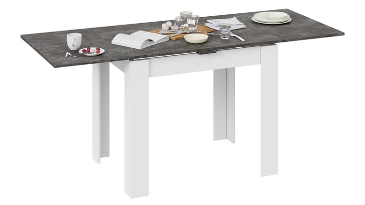Кухонный стол раскладной Промо тип 3 (Белый/Ателье темный) в Йошкар-Оле - изображение 3