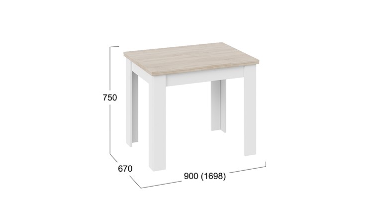 Кухонный стол раздвижной Промо тип 3 (Белый/Дуб сонома светлый) в Йошкар-Оле - изображение 4