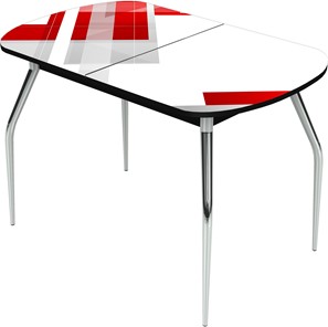 Обеденный раздвижной стол Ривьера исп.1 ноги метал. крашеные №24 Фотопечать (Текстура №47) в Йошкар-Оле