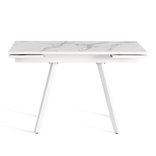 Кухонный стол раскладной VIGO ЛДСП/HPL/металл,120x80x30х30х75 см, Мрамор светлый/белый арт.20623 в Йошкар-Оле - изображение 2