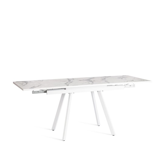 Кухонный стол раскладной VIGO ЛДСП/HPL/металл,120x80x30х30х75 см, Мрамор светлый/белый арт.20623 в Йошкар-Оле - изображение 5