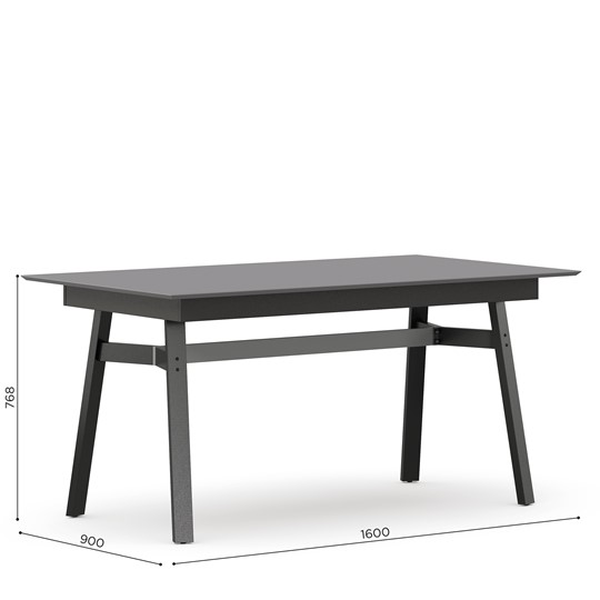 Кухонный стол 1600 Элиот ЛД 414.100.000, Оникс Серый/Чёрный в Йошкар-Оле - изображение 3