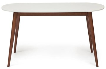 Обеденный стол MAX (Макс) бук/мдф 140х80х75 Белый/Коричневый арт.10465 в Йошкар-Оле