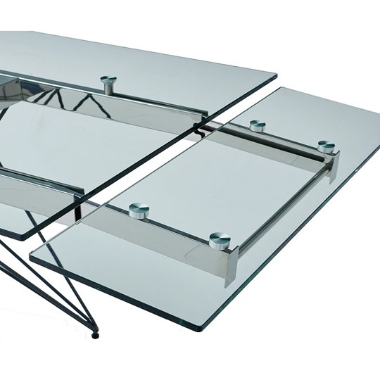 Кухонный стол раздвижной T-041 (140) прозрачный в Йошкар-Оле - изображение 5
