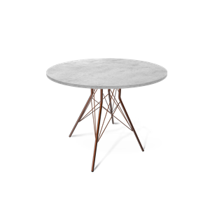 Кухонный обеденный стол SHT-TU2-1 / SHT-TT 90 ЛДСП (бетон чикаго светло-серый/медный металлик) в Йошкар-Оле