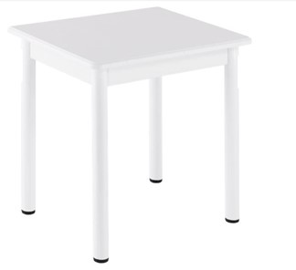 Кухонный пристенный стол НСПА-02 МДФ, белый МДФ/белое дерево/36 прямые трубки белый в Йошкар-Оле