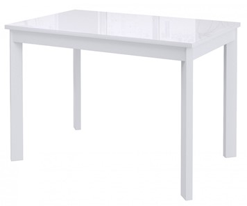 Кухонный стол раскладной Dikline Ls110, стекло белое/ножки белые в Йошкар-Оле