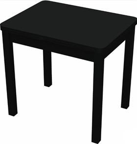 Кухонный раздвижной стол Бари дерево №8 (стекло черное/черный) в Йошкар-Оле - предосмотр