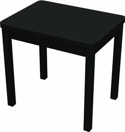 Кухонный раздвижной стол Бари дерево №8 (стекло черное/черный) в Йошкар-Оле - изображение