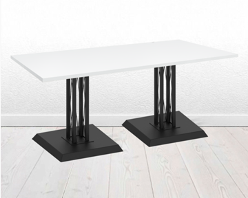 Кухонный обеденный стол SHT-TU6-BS2 (2 шт.)/ТT 120/80 (черный/белый шагрень) в Йошкар-Оле