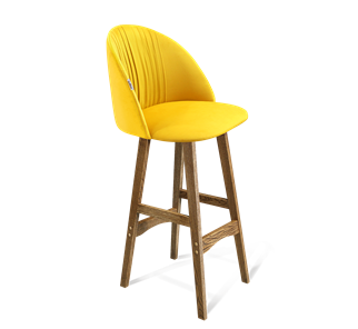 Барный стул SHT-ST35-1 / SHT-S65 (имперский жёлтый/дуб брашированный коричневый) в Йошкар-Оле