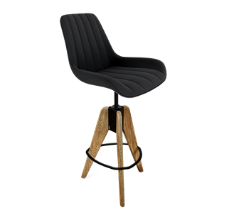 Барный стул SHT-ST37 / SHT-S92 (ночное затмение/браш.коричневый/черный муар) в Йошкар-Оле
