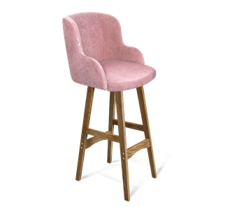 Барный стул SHT-ST39 / SHT-S65 (пыльная роза/дуб брашированный коричневый) в Йошкар-Оле