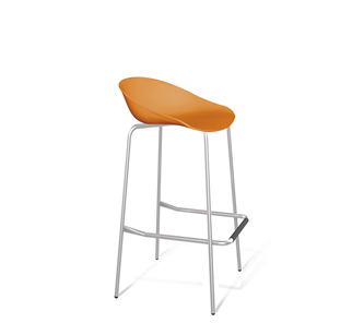 Барный стул SHT-ST19/S29 (оранжевый/хром лак) в Йошкар-Оле