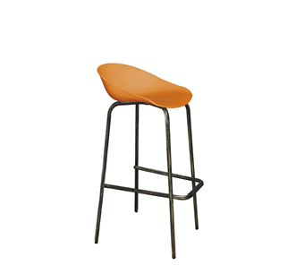 Барный стул SHT-ST19/S29 (оранжевый/черный муар/золотая патина) в Йошкар-Оле - предосмотр