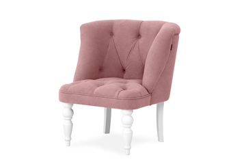 Мягкое кресло Бриджит розовый ножки белые в Йошкар-Оле