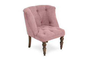 Кресло на ножках Бриджит розовый ножки коричневые в Йошкар-Оле