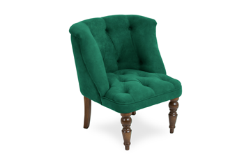 Мягкое кресло Бриджит зеленый ножки коричневые в Йошкар-Оле