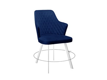 Мягкий стул 245 Поворотный синий/белый в Йошкар-Оле