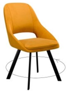 Обеденный стул 247 Поворотный  апельсин/черный в Йошкар-Оле