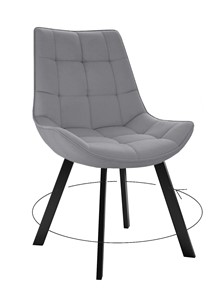 Мягкий стул 263 Поворотный, Микровелюр B22 Grey / опоры черные в Йошкар-Оле