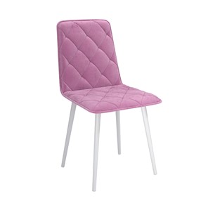 Кухонный стул Антика, велюр тенерифе розовый/Цвет металл белый в Йошкар-Оле