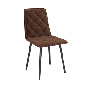 Обеденный стул Антика, велюр тенерифе шоколад/Цвет металл черный в Йошкар-Оле