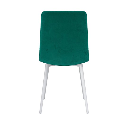 Обеденный стул Белла, велюр тенерифе изумруд/Цвет металл белый в Йошкар-Оле - изображение 3