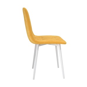 Кухонный стул Белла, велюр тенерифе куркума/Цвет металл белый в Йошкар-Оле - предосмотр 2