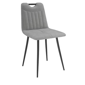 Кухонный стул Брандо, велюр тенерифе грей/Цвет металл черный в Йошкар-Оле