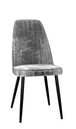 Кухонный стул DikLine 326 микровелюр M13 светло-серый, ножки черные в Йошкар-Оле