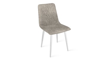 Кухонный стул Хьюго К1С (Белый матовый/Микровелюр Wellmart Dark Beige) в Йошкар-Оле
