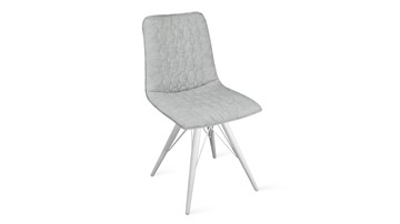 Обеденный стул Хьюго К3 (Белый матовый/Микровелюр Duna Silver) в Йошкар-Оле