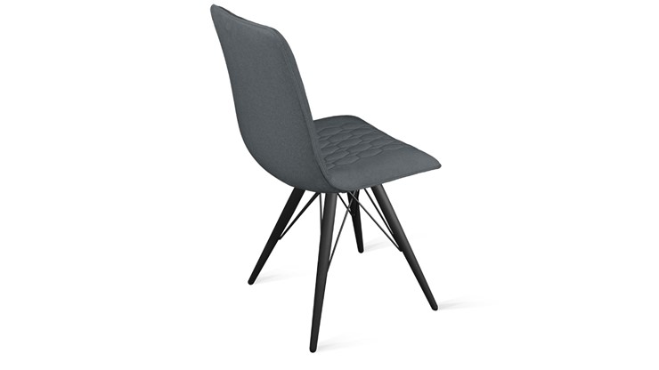 Обеденный стул Хьюго К3 (Черный муар/Микровелюр Jercy Graphite) в Йошкар-Оле - изображение 2
