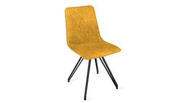 Обеденный стул Хьюго К4 (Черный муар/Микровелюр Wellmart Yellow) в Йошкар-Оле