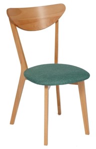 Обеденный стул MAXI (Макси), бук/ткань 86x48,5x54,5 Морская волна/ натуральный бук (2 шт) арт.11773 в Йошкар-Оле