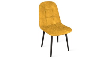 Обеденный стул Райс К1С (Черный муар/Микровелюр Wellmart Yellow) в Йошкар-Оле