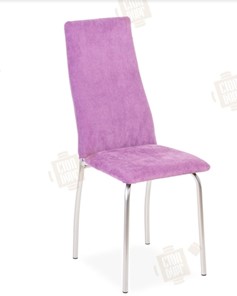 Обеденный стул Волна, каркас металл хром, инфинити фиолетовый в Йошкар-Оле