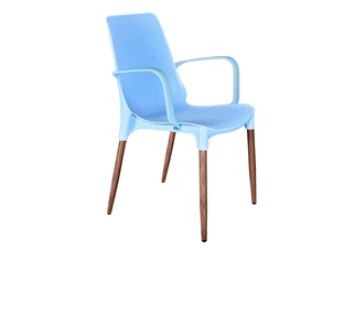 Обеденный стул SHT-ST76/S424-С (голубой/темный орех) в Йошкар-Оле