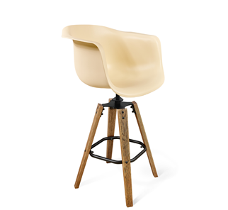 Барный стул SHT-ST31/S93 (бежевый/брашированный коричневый/черный муар) в Йошкар-Оле