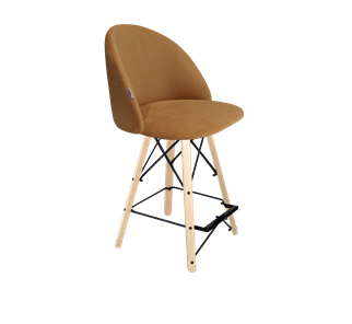 Полубарный стул SHT-ST35 / SHT-S80-1 (горчичный/прозрачный лак/черный) в Йошкар-Оле