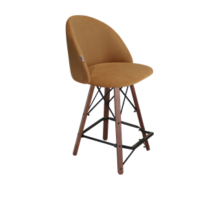 Полубарный стул SHT-ST35 / SHT-S80-1 (горчичный/темный орех/черный) в Йошкар-Оле