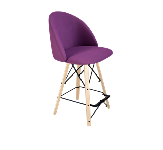 Полубарный стул SHT-ST35 / SHT-S80-1 (ягодное варенье/прозрачный лак/черный) в Йошкар-Оле