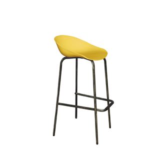 Барный стул SHT-ST19/S29 (желтый/черный муар/золотая патина) в Йошкар-Оле