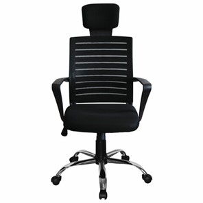 Кресло компьютерное Brabix Victory MG-016 (подголовник, хром, черное) 531924 в Йошкар-Оле