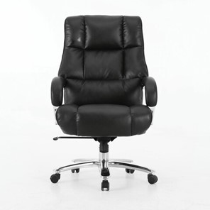 Кресло компьютерное Brabix Premium Bomer HD-007 (рециклированная кожа, хром, черное) 531939 в Йошкар-Оле - предосмотр