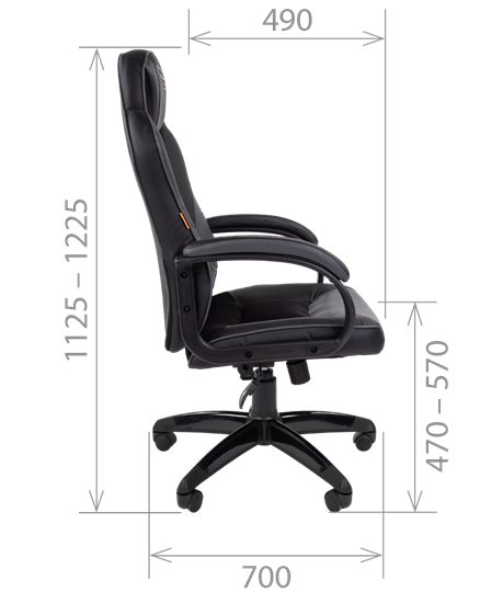 Офисное кресло CHAIRMAN GAME 17, цвет черный / голубой в Йошкар-Оле - изображение 2
